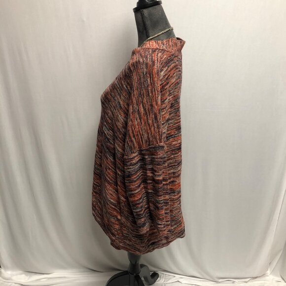 J Jill Sweater Womens Size Large V Neck Wide Sleeve Marled Oversized Casual Top - Picture 4 of 7